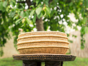 panier Gogo pot rond tissé main en fibre naturelle