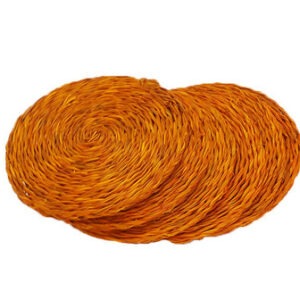 set de 6 dessous de verre rond tressé main