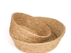panière ronde tissée main