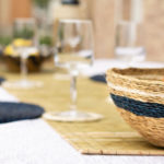 paniere ronde en fibre naturelle déco de table