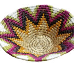 panière ronde fait main en fibre naturelle