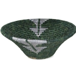 panière ronde en fibre naturelle tressée main