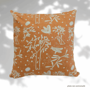 housse coussin motif nature